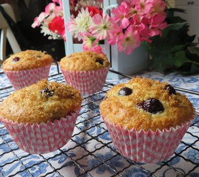 Four Perfect Blueberry Muffins