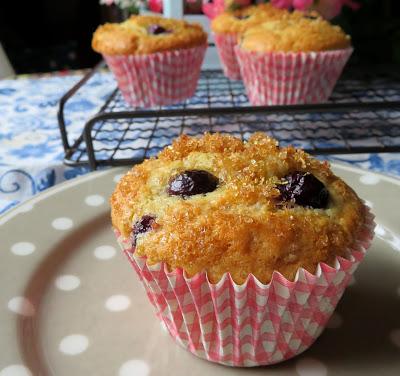 Four Perfect Blueberry Muffins