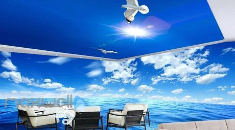 ocean murals wallpaper beach wall mural australia pure blue sky ceiling decals art print decor