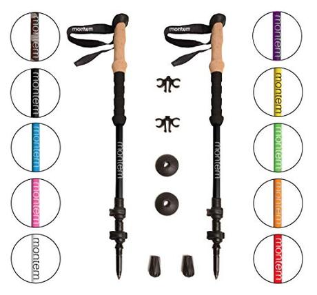 Montem Ultra Strong Trekking Poles, Black , One Pair