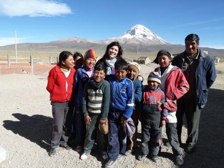 Jacqueline with Bolivian Children