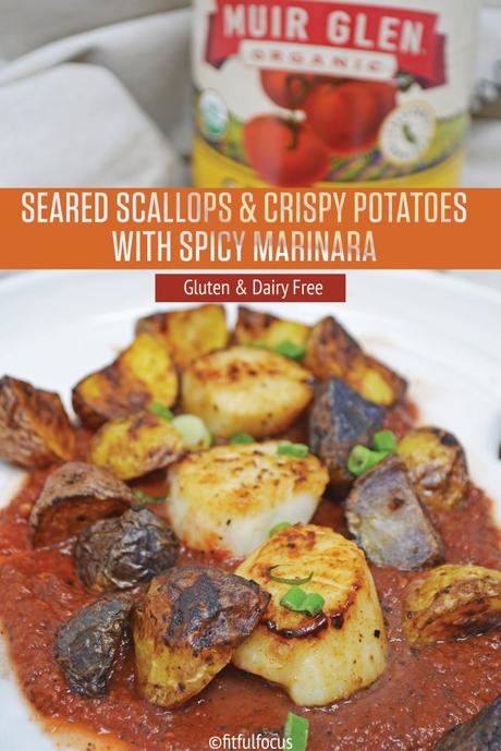 Seared Scallops and Crispy Potatoes with Spicy Marinara