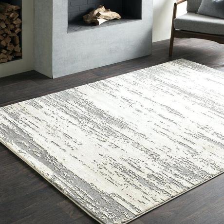 grey modern rug dark distressed cream abstract area