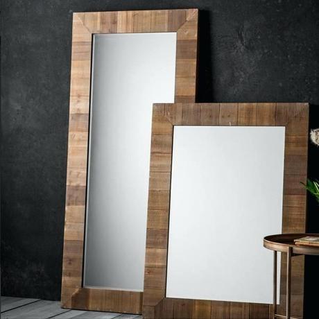 standing wood mirror free full length wooden leaner wall