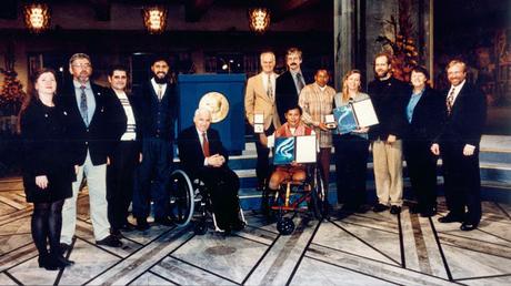 The International Campaign against Landmines received the Nobel Peace Price, Oslo, December 1997