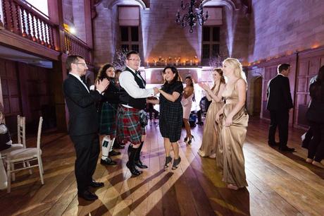 Scottish dancing at wedding. 