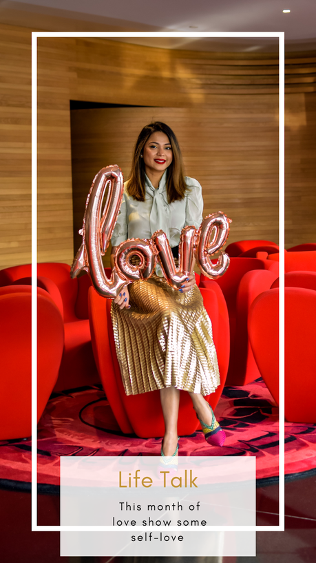 self love, how to be a kick ass mom, month of love, sequin skirt, mint green top, how to wear a sequin skirt, red lips fenty beauty, striped heels, myriad musings, saumya shiohare 