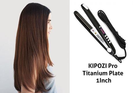 KIPOZI Pro Flat Iron with Titanium Plate 1Inch