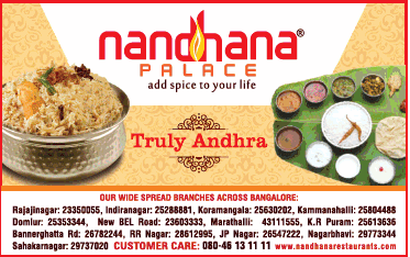 A Great Ambience restaurant with classic Andhra style cuisine in Bangalore!!