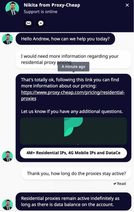 Proxy-Cheap Review support of proxy-cheap