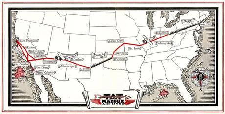 US History of Tourism: First Coast to Coast Flight 1929 – Transcontinental Air Transport