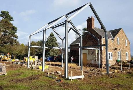 picture frame house multi aperture photo of fraser steel extension buildings