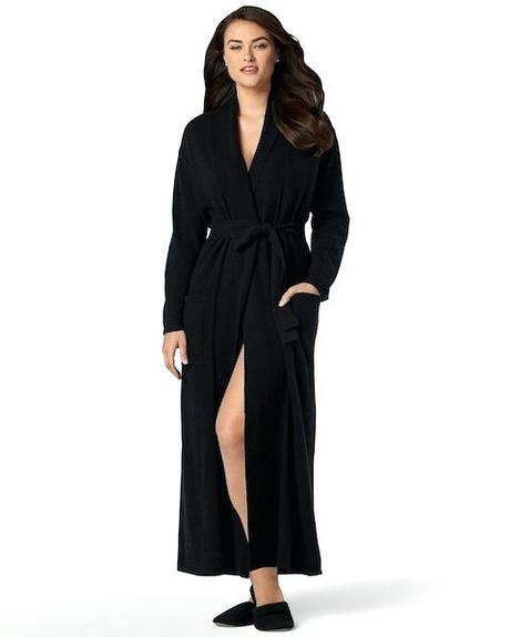cashmere long robe mens black