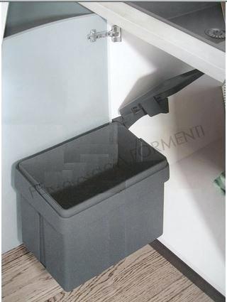 kitchen dust bin dustbin ideas automatic plastic for cabinet opens closes by moving the door