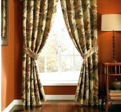 tropical window coverings fish curtains pole top lined panels drapery palm