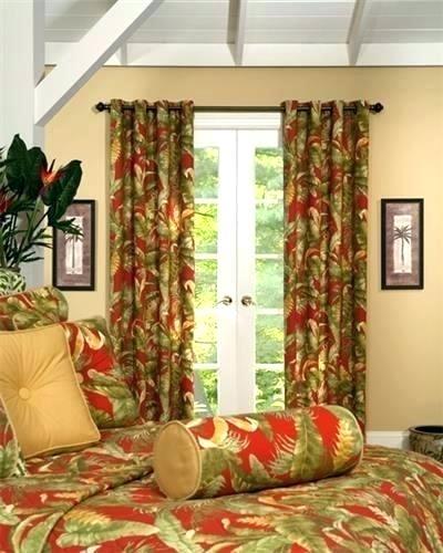 tropical window coverings red curtains valances