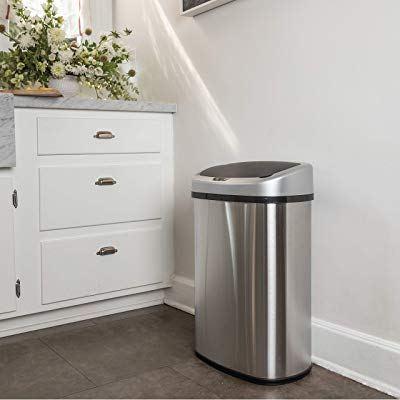 Touch-free-Sensor-Automatic-Stainless-Steel-Trash-Can