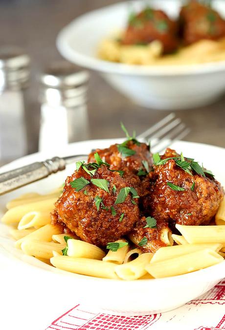 Beef Meatballs with Bourbon & Bacon