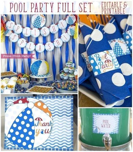 swimming party decorations themes pool birthday decor