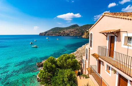 Beautiful Sea View of idyllic Bay at Mediterranean Sea