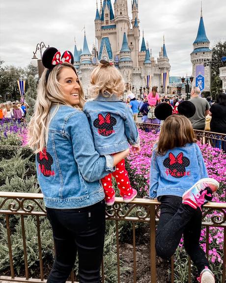 matching minnie mouse jean jackets for disney world