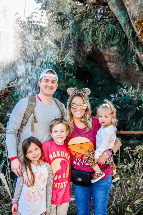 Matching family at Animal Kingdom outfits at Disney World