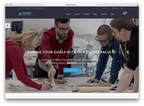 Invent : LMS Themes create elearning website