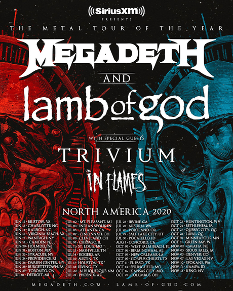 Megadeath & Lamb of God Announce 2020 Metal Tour of the Year