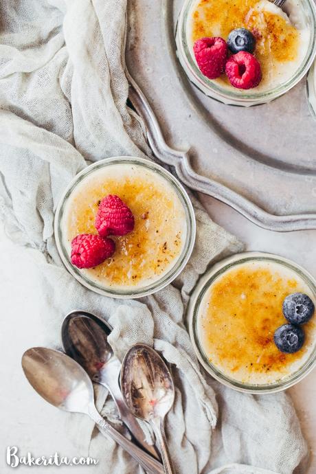 This Vegan Creme Brulee is a twist on the traditional French dessert that translates to 