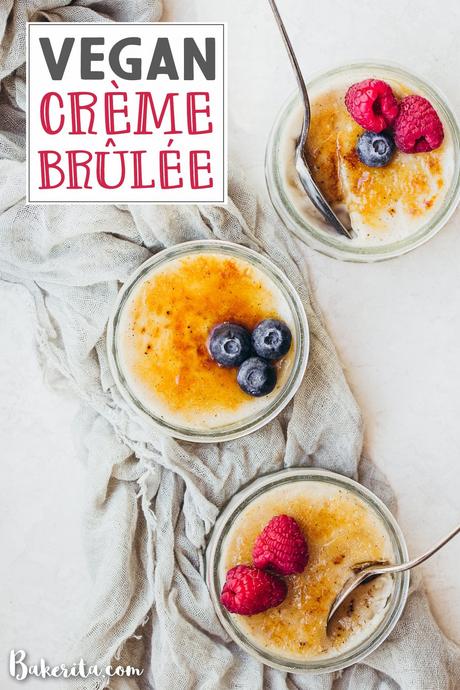 This Vegan Creme Brulee is a twist on the traditional French dessert that translates to 