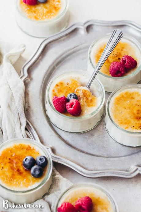 This Vegan Creme Brulee is a twist on the traditional French dessert that translates to 