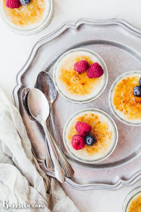 This Vegan Creme Brulee is a twist on the traditional French dessert that translates to 