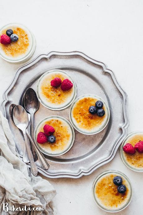 This Vegan Creme Brulee is a twist on the traditional French dessert that translates to 