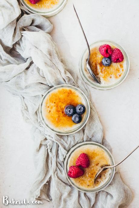 This Vegan Creme Brulee is a twist on the traditional French dessert that translates to 
