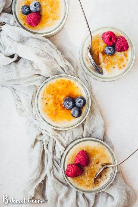 This Vegan Creme Brulee is a twist on the traditional French dessert that translates to 