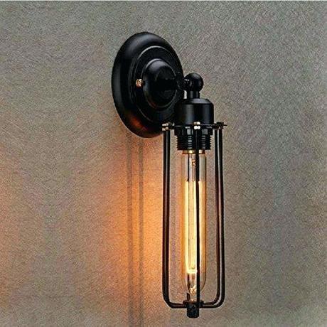 adjustable wall sconces swing arm sconce industrial vintage retro basket style lamp bedroom living room inside outdoor porch lampshade