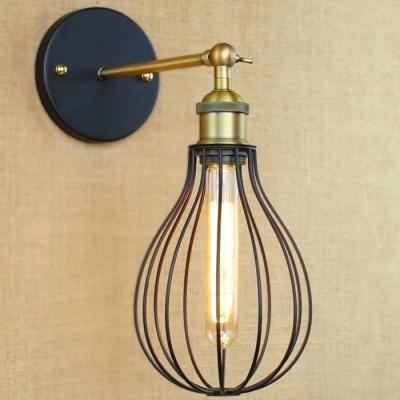 adjustable wall sconces pulley 6 1 4 w industrial light led sconce with wire cage