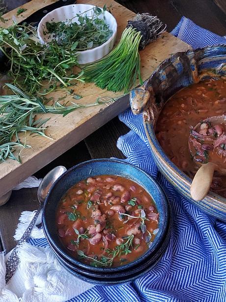 smoked anasazi beans & fresh herbs