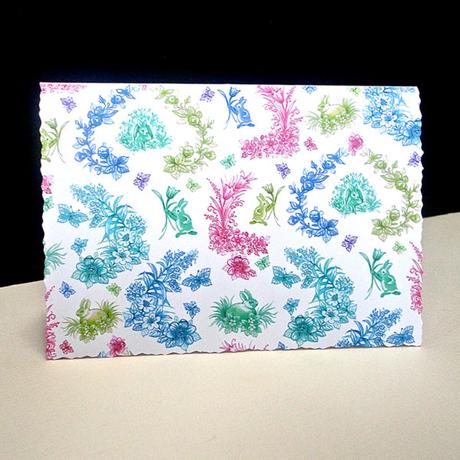Easter Rabbit Toile Card