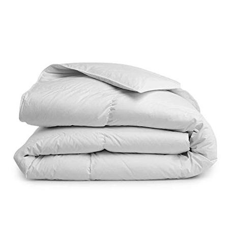 Brooklinen Down Alternative Comforter – 100 Percent Hypoallergenic – 400 Thread Count Cotton Sateen Shell with Baffle Box Construction – Vegan & Allergy Friendly – Lightweight Warmth – King/Cali King