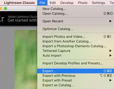 Lightroom Export Settings