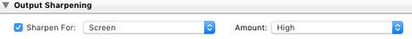 Lightroom Export Settings for Facebook-Output Sharpening