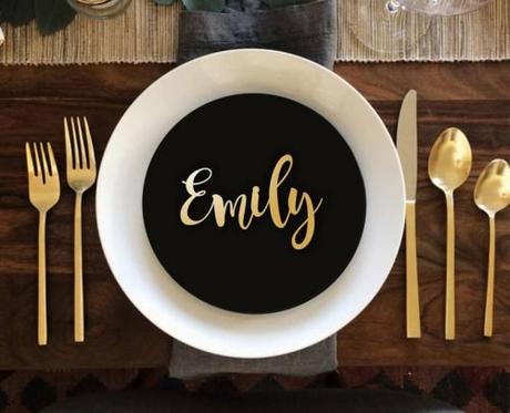 wedding place card ideas wooden name tags