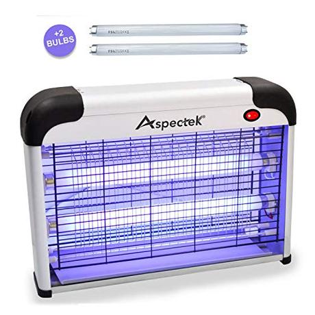 Aspectek Upgraded 20W Electronic Bug Zapper, Insect Killer - Mosquito, Fly, Moth, Wasp, Beetle & Other pests Killer for Indoor Residential & Commercial