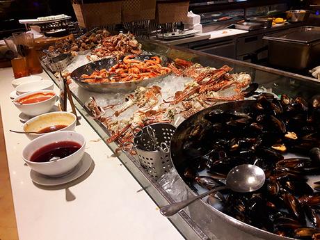 seafood selection at The Cafe