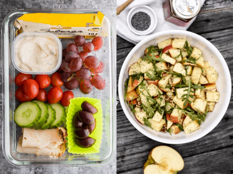 collage image with 38+ No Cook Meal Prep Recipes 