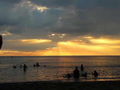 sunset on the beach