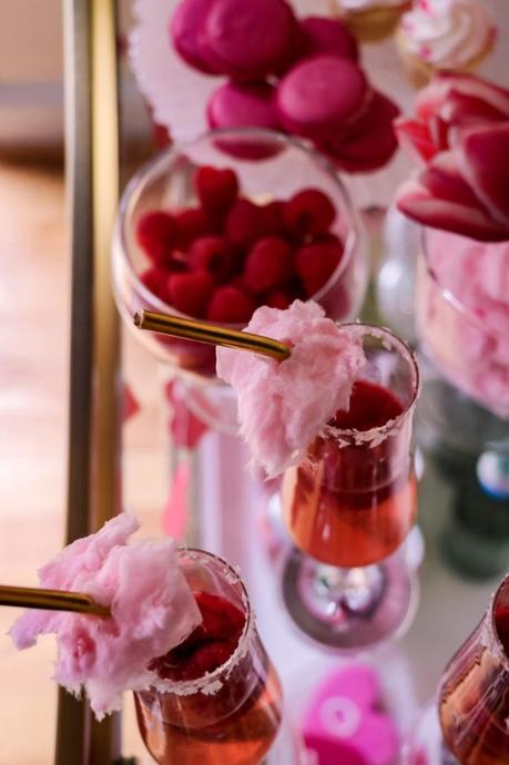 TWO INGREDIENT VALENTINE’S DAY COCKTAIL- RASPBERRY SORBET ROSE FLOATS