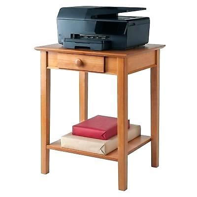 desk for printer desktop size small laptop cart computer table stand office storage wooden new
