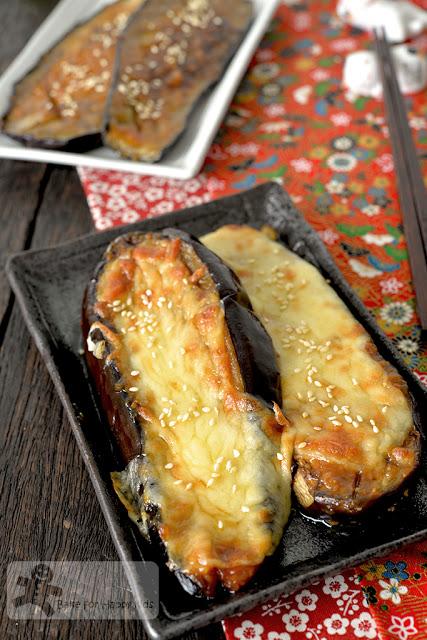 Japanese oven grilled miso eggplant nasu dengaku